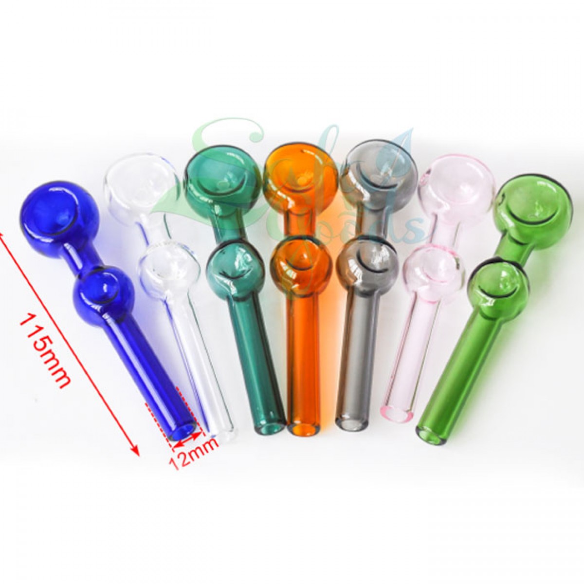 4.5 Inch Glass Hand Pipe with Bubble Grip